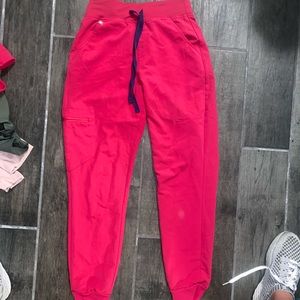 Figs XS joggers high waisted pink